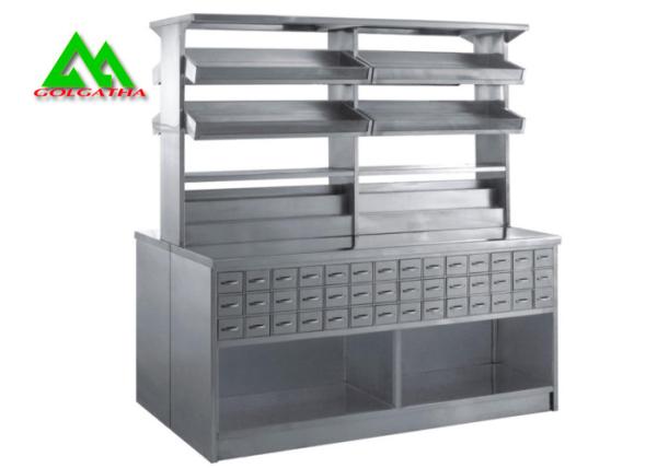 Hospital Floor Standing Medicine Cabinet , Medical Storage Cupboards Multi Layer