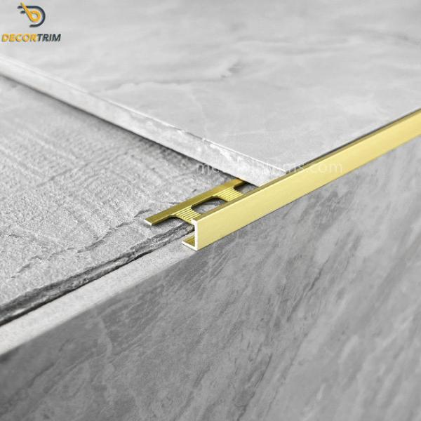 Brass L Shaped 2.5meters Aluminium Tile Trim Edging Corners