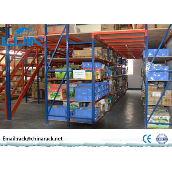 Pallet Mezzanine Floor Racking System Q235B Cold Roll Steel Large Load Capacity