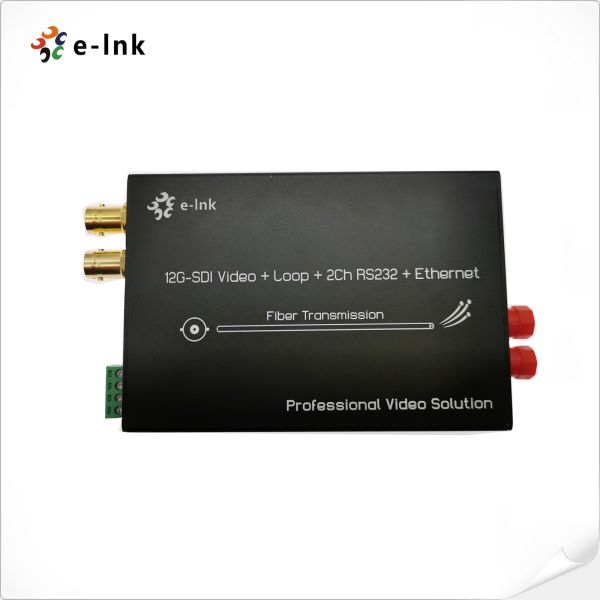 12G-SDI Fiber Converter with 10/100/1000M Gigabit Ethernet and 2Ch Backward RS485