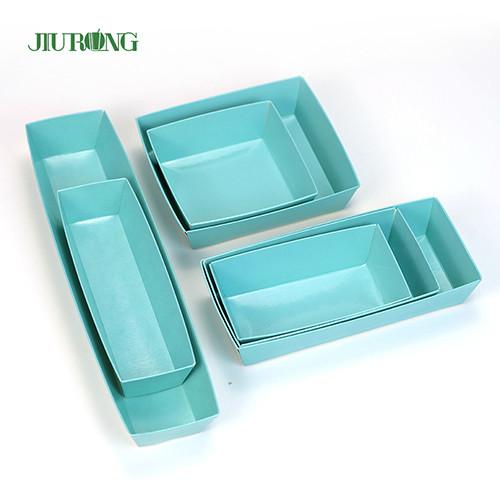 SGS CMYK Color Kraft Disposable Food Containers Environmental Friendly