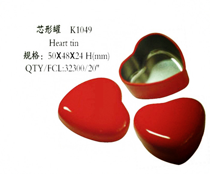 Sweet Heart Gift Tin Box With Diamond For Chocolate/Candy/Tea