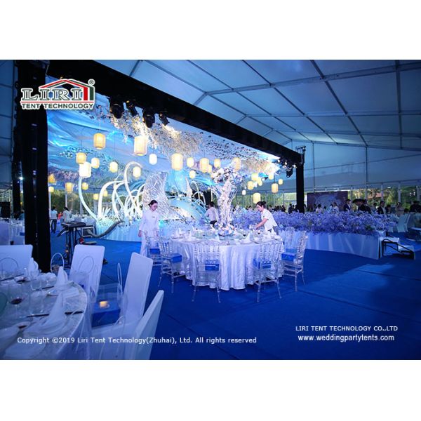 25x30m Aluminum Frame White PVC Party Tent For 600 People SGS TUV CFM IFAI