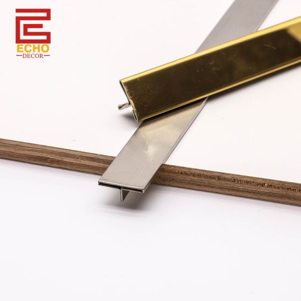 Durable Metal T Bar Floor Transition Strips For Tiles And Wood Flooring