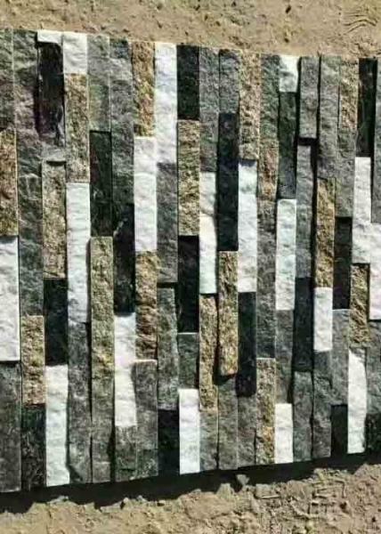 Natural slate cultural stone sawn cut split China grey black white color