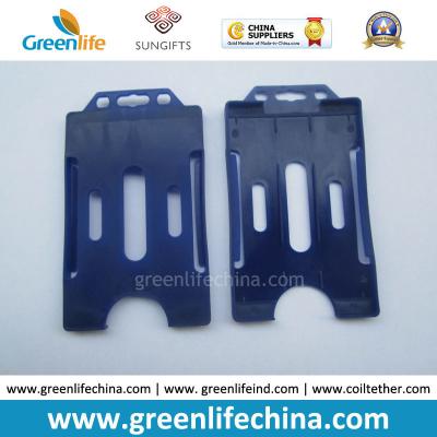 Vertical Oversized Hard ID Blue Card Holder for Office Using