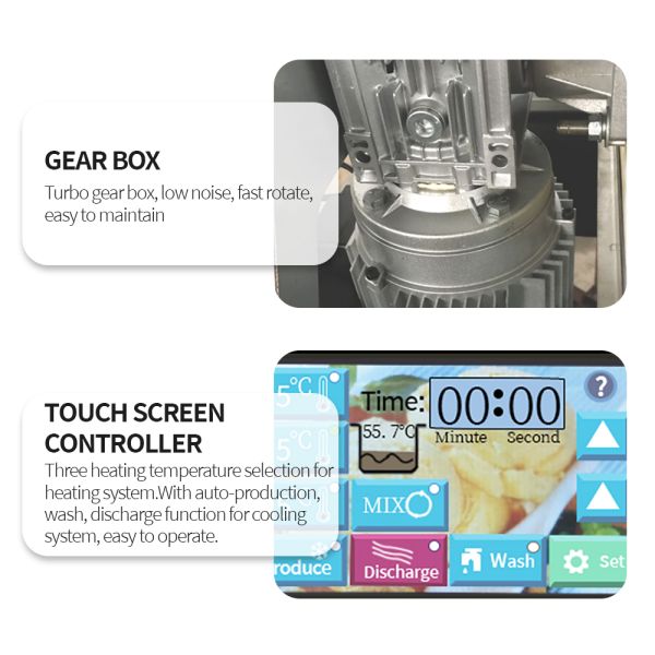 Pasteurize Mutifi-functional Frozen Custard Hard Ice Cream Making Machine With Touch Screen Control Brazilian Acai Freezer