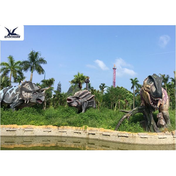 Lifelike Outdoor Move Realistic Dinosaur Models For Forest Amusement Park