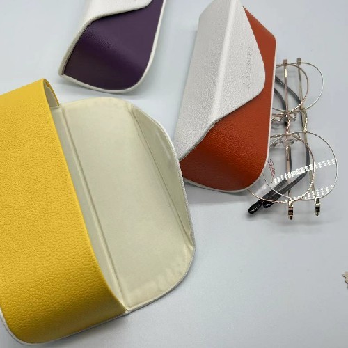 Bright-coloured Creative Irregular Magnetic Sunglasses Metal Eyeglass Case High End Splicing Customized box