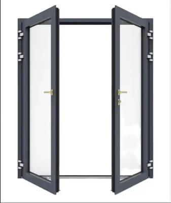 Design minimalista Portas de revestimento de liga de alumínio à prova d'água para método de abertura de balanço