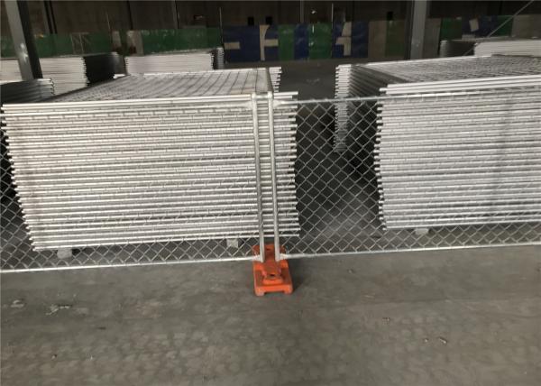 Temporary Chain Link Fence Panels  6'Height X 14' Width  35mm wall thickness 1.5mm Mesh 2.5 x 2.5 diameter 11.5ga