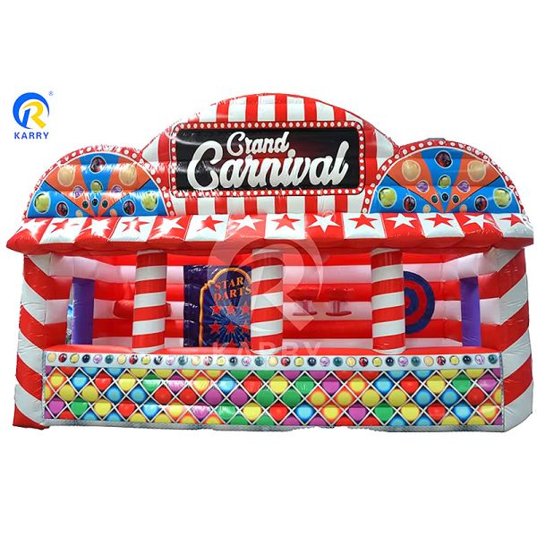 Features PORTABLE Inflatable Carnival Booth for Amusement Park Interactive Sport Game