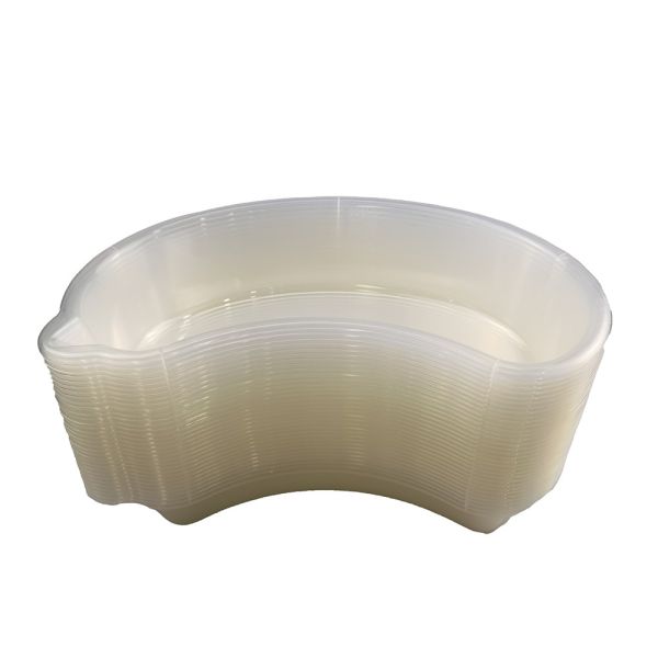 Plastic Disposable Kidney Dish Transparent 800cc With Curved Mouth