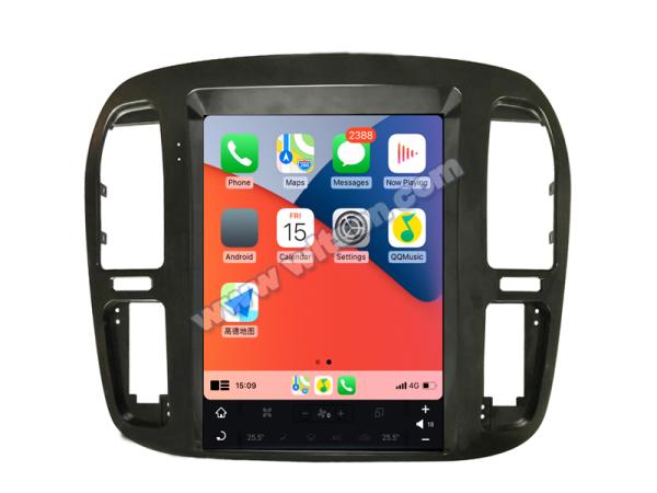 12.1 Screen Tesla Vertical Android Screen For Toyota Land Cruiser 100 LC100 Lexus LX470 1998-20022 Car Multimedia Stereo GPS Carplay Player