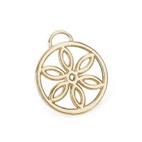 Hardware circular da decoração da bolsa da geometria da flor DIY do pendente do ouro de pouco peso