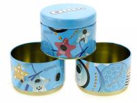 Round Sublimation Tinplate Cookie Tin Cans Food Packaging