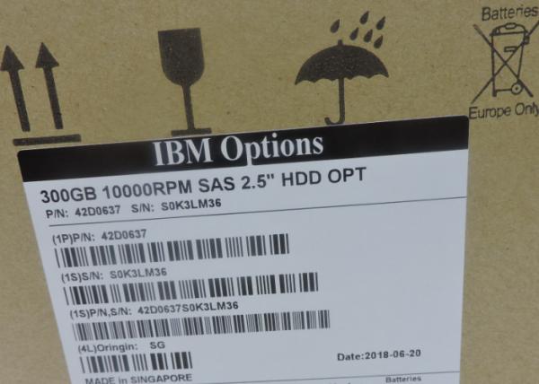 IBM Hard Disk  42D0638 42D0637 90Y8877 90Y8878 300GB 10K SAS 3650M