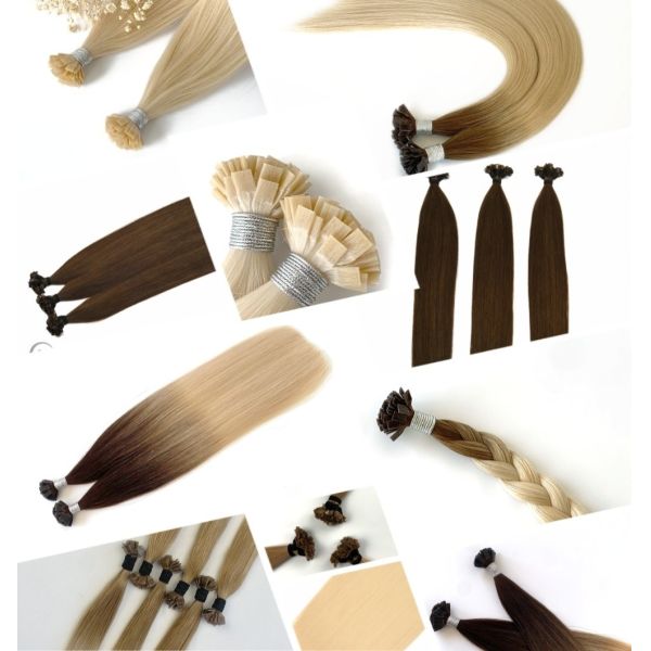 Shipping DHL 20-28 Inches Flat Tip Hair Extensions Double Drawnkeratin Straight Style