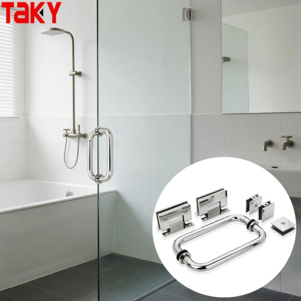 90 degrés en acier inoxydable Polissage Soft Close Shower Screen Hinges de porte en verre