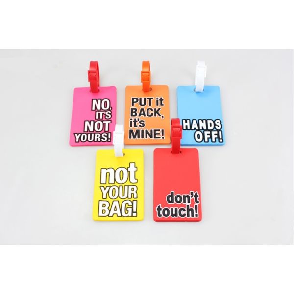 Wholesale Custom Soft PVC Travel Name Tag Personalized Silicone Luggage Tag