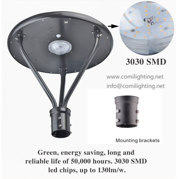 Свет приведенный столба датчика 120LM/W SMD3030 25W PIR солнечный