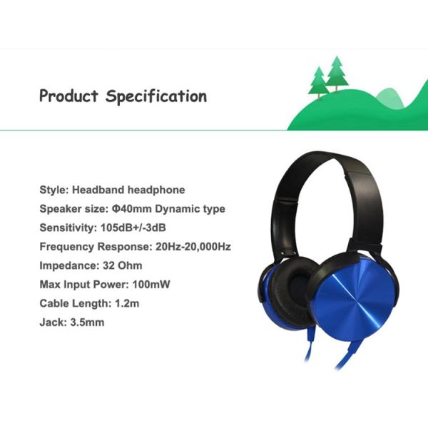 Foldable No Brand Cheap Bulk Headphones Wired Headphone Portable On-ear Headset 3.5mm Jack Headphones For Promotion Gift