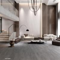 Los azulejos de porcelana de interiores de color beige duradero Método de instalación con mortero delgado para una instalación fácil y rápida