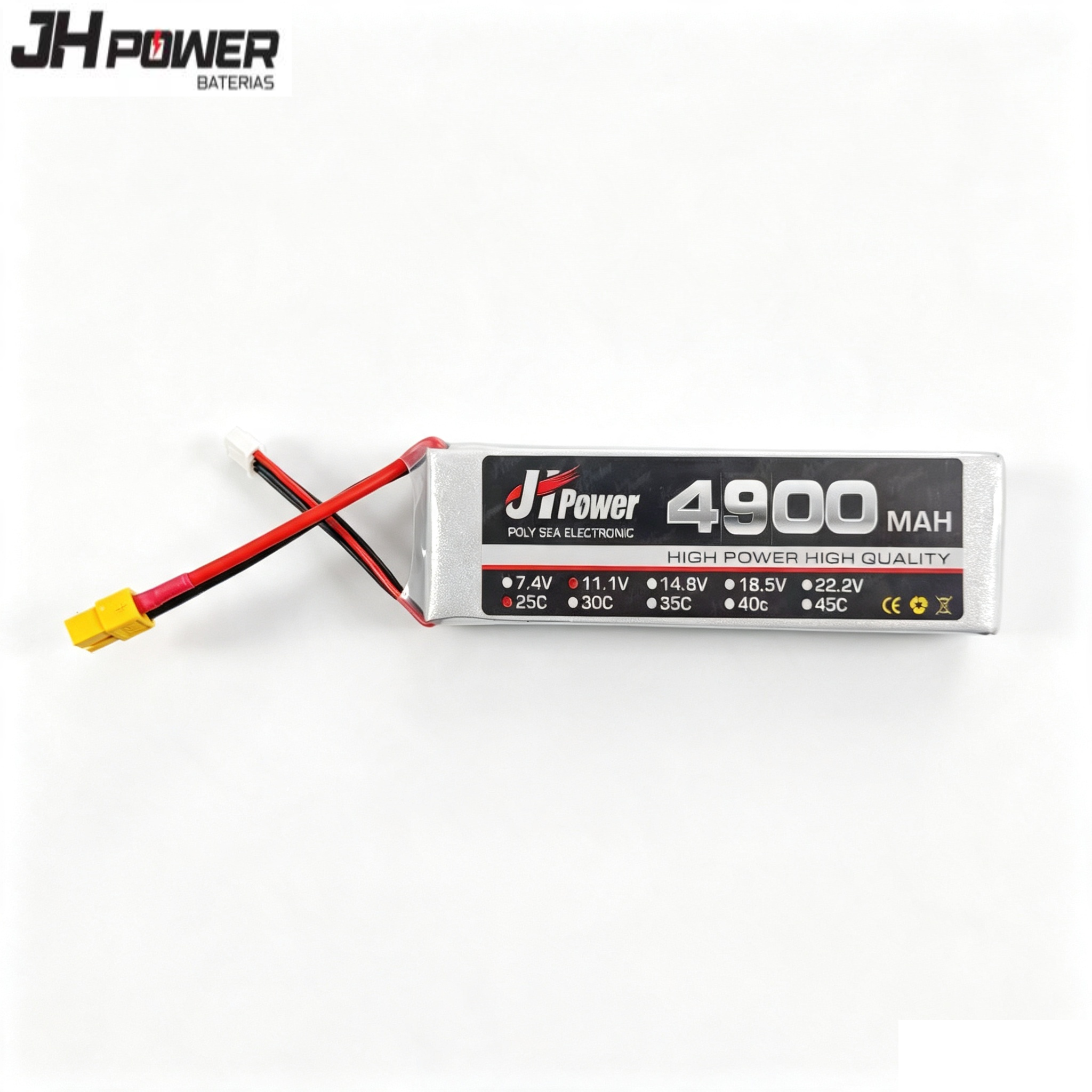  3S 11.1V 4900mAh 25C Lithium Battery RC Fixed Wing Aircraft Helicopter RC Car High Rate LiPo Battery