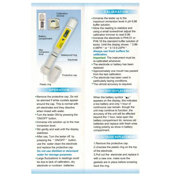 PH-281 waterproof portable PH meter PH tester