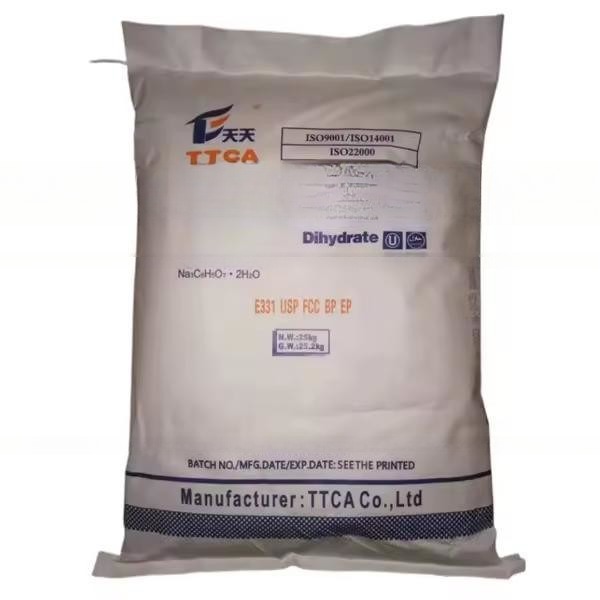 Non-nutritional Trisodium Sodium Citrate Bulk Ingredients for Packaging Material