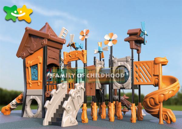 Unique Community Plastic Toy Slide Safe Toddler Outdoor Play Equipment Durable Strong Body Structure
