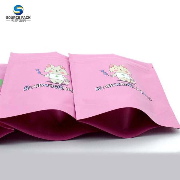 CBD Mylar Weed Packaging Bags Digital Printing Stand Up Pouch With Zipper