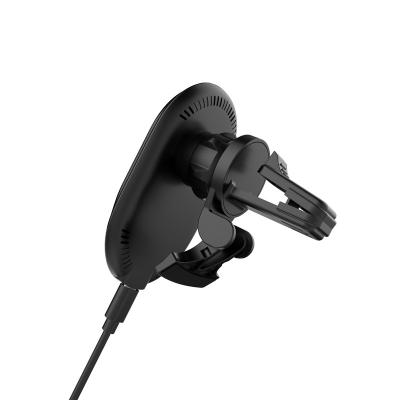 Carregador sem fio magnético rápido do carro de 15W Qi compatível com IPhone