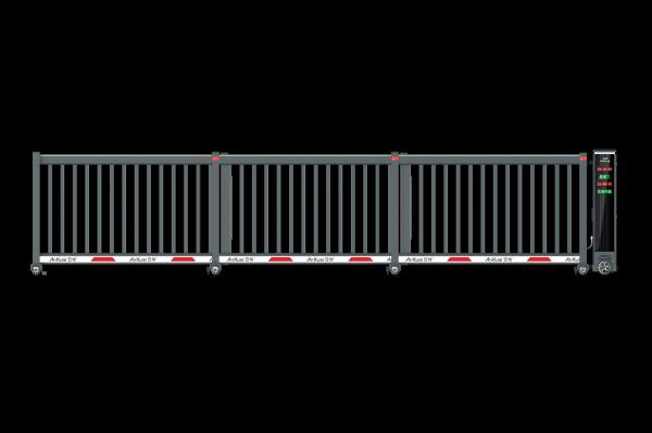 Industrial Automatic Sliding Gate Opener Aluminum Alloy DC Motor Outdoor Waterproof