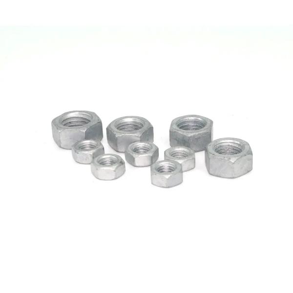 hot Dip Galvanized Hexagon Nuts Din 934 M6 M8 M10 Carbon Steel Hex Head Industrial Nut