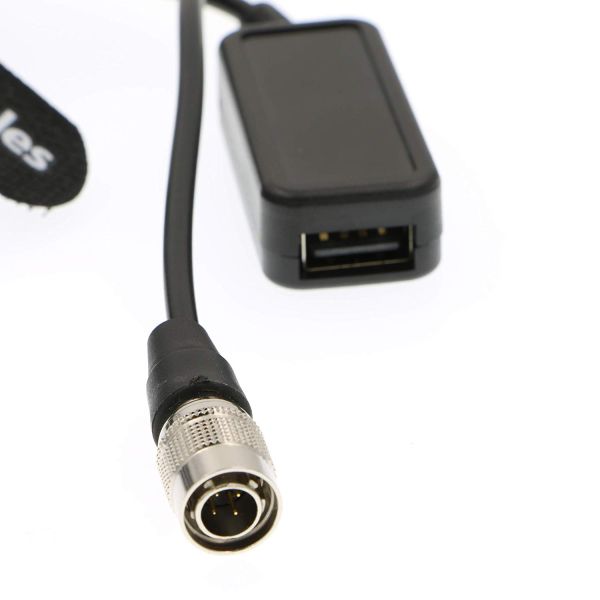 Alvin's Cables 4 Pin Hirose Male to USB Female Converter 5V Cable from Audio Mixer Charge Phone Pad Tablet
