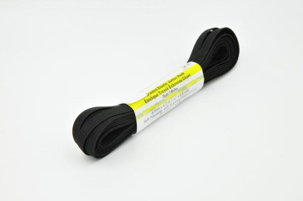 Braided Elastic Band Strap For Sewing And Crafting 1/4 Inch 6mm 50 Yards Black
