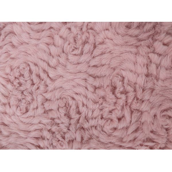 Розовая ткань меха Faux полиэстера связала 58/60