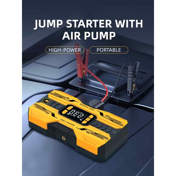 800A Car Portable Jump Starter With Air Compressor LED Emergency Light