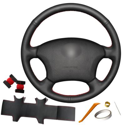 Hand Sewing Black DIY PU Leather Steering Wheel Cover For Toyota Sequoia Land Cruiser Prado 2003 2004 2005 2006 2007 2008 2009