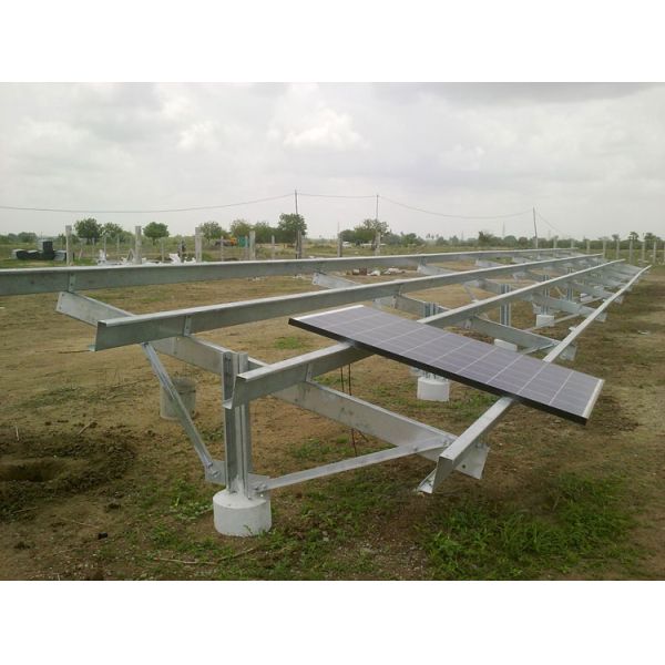 Silver Solar Panel Ground Mounting Systems Support Structure Photovoltaic Stents High Stability