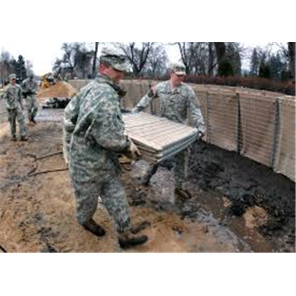 76.2×76.2mm Military Barrier With Geotextile Fabric