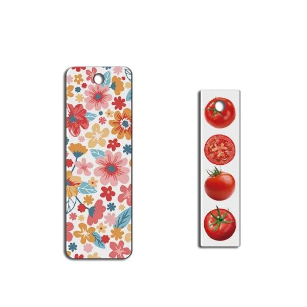 Blank Sublimation Aluminium Bookmark With Colorful Tassels Custom Bookmark Printing