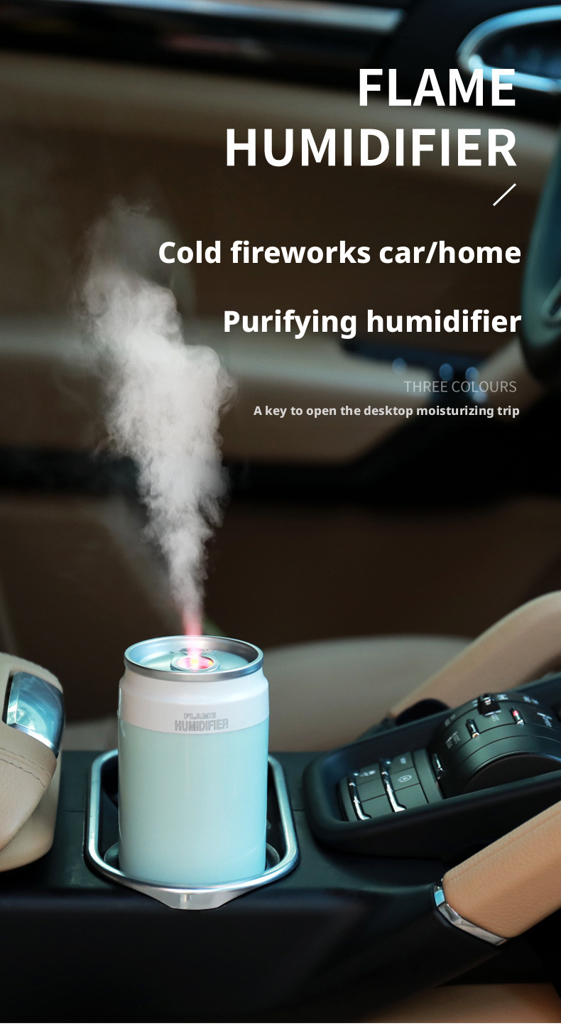 LED Light Car Ultrasonic Humidifier 200ml Plastic USB Car Air Humidifier OEM Color