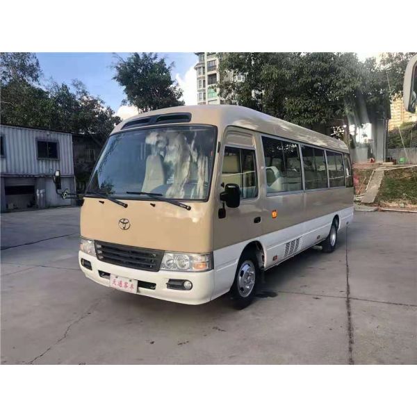 Used Left Hand Drive Toyota Coaster Mini Bus 20 Seats with Optional Air Conditioner
