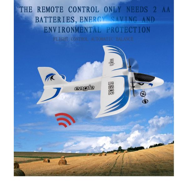 Design Fx802 Rc Eagle Glider Aircraft Automatic Balance Fighter Epp Anti-collision Foam 2.4g 2ch Flying Model Plane Toy