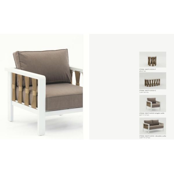 Customized Color Rattan Wicker Garden Outdoor Aluminum Patio Furniture Sofa Set for Furniture
