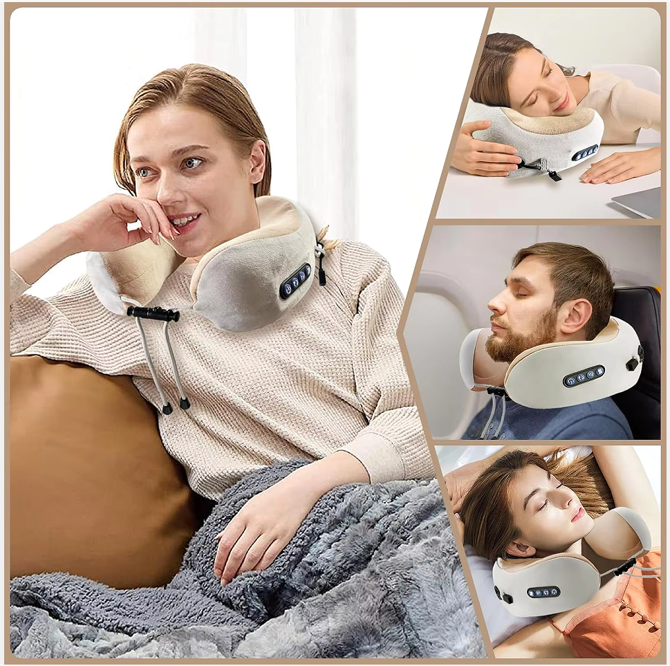 U Shaped Shiatsu Neck And Shoulder Massager Kneading Massage Pillow For Neck Relief