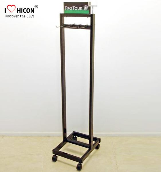 Custom Graphic 2-way POP Merchandising Displays Metal Hook Hanging Belt Display Rack