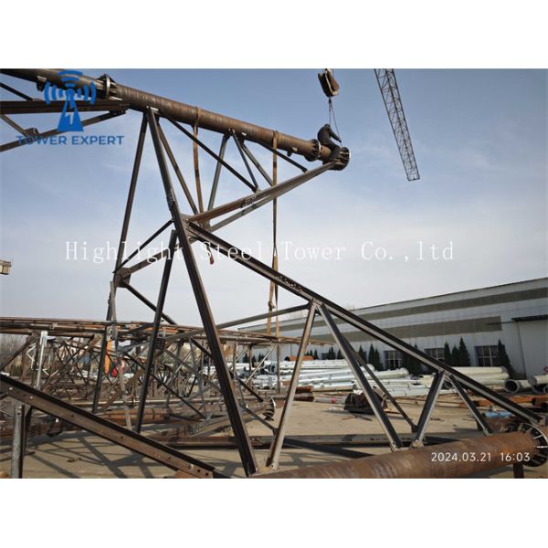 Fast Installation Hybrid Lattice Tubular Tower Galvanized Durable 3 Legs 4 Legs Telecom Tower